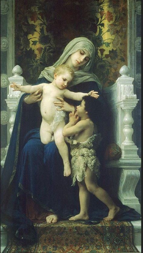 The Virgin Baby Jesus and Saint John the Baptist painting - William Bouguereau The Virgin Baby Jesus and Saint John the Baptist art painting